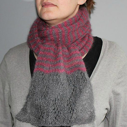 Modele de tricot d'écharpe blissy de lilofil